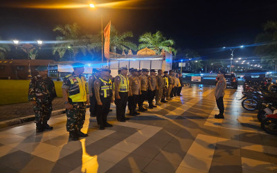 APEL MALAM POSPAM SLG BERJALAN LANCAR, PETUGAS DIHIMBAU TETAP WASPADA